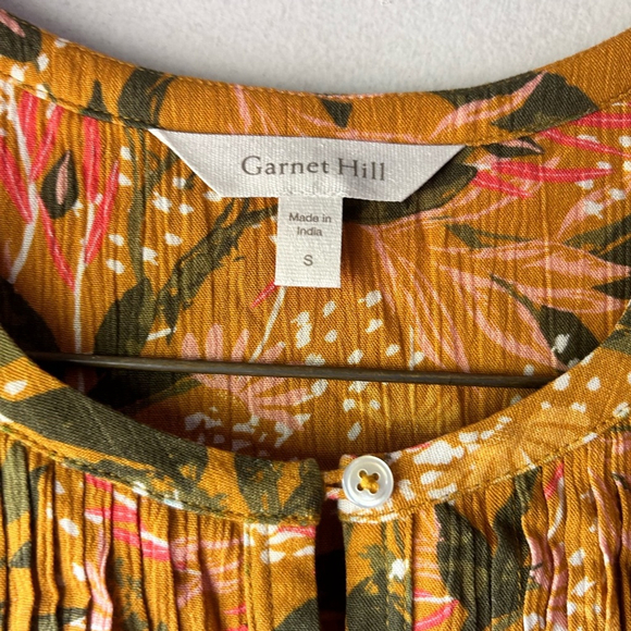 NWOT Garnet Hill Livvy Crepe Dress Sleeveless Knee Length Sundial Floral Women S - Picture 4 of 6